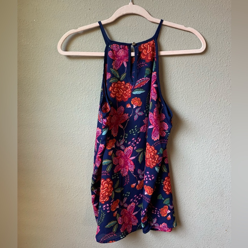 Papermoon floral spaghetti strap blouse. Size S. - Picture 2 of 9